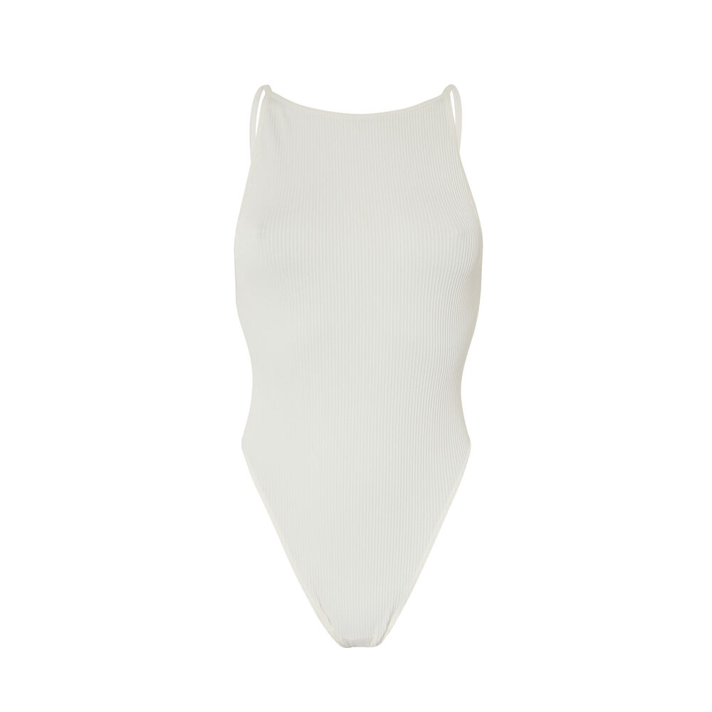 Body de talle alto con escote y espalda abierta - crudo crudo.