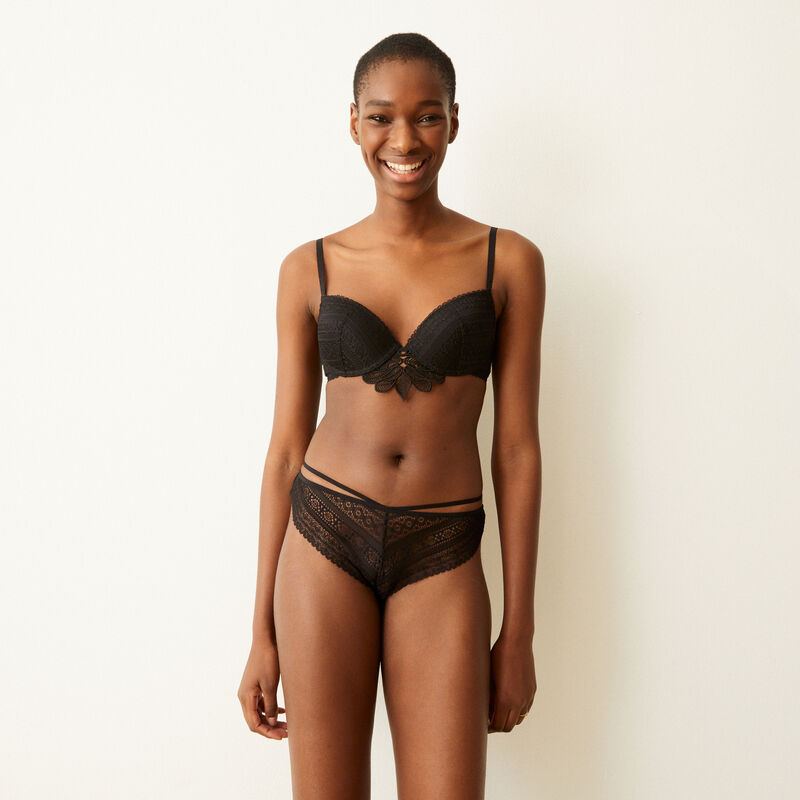 Sujetador push-up de encaje - negro Sujetador push-up de encaje - negro;