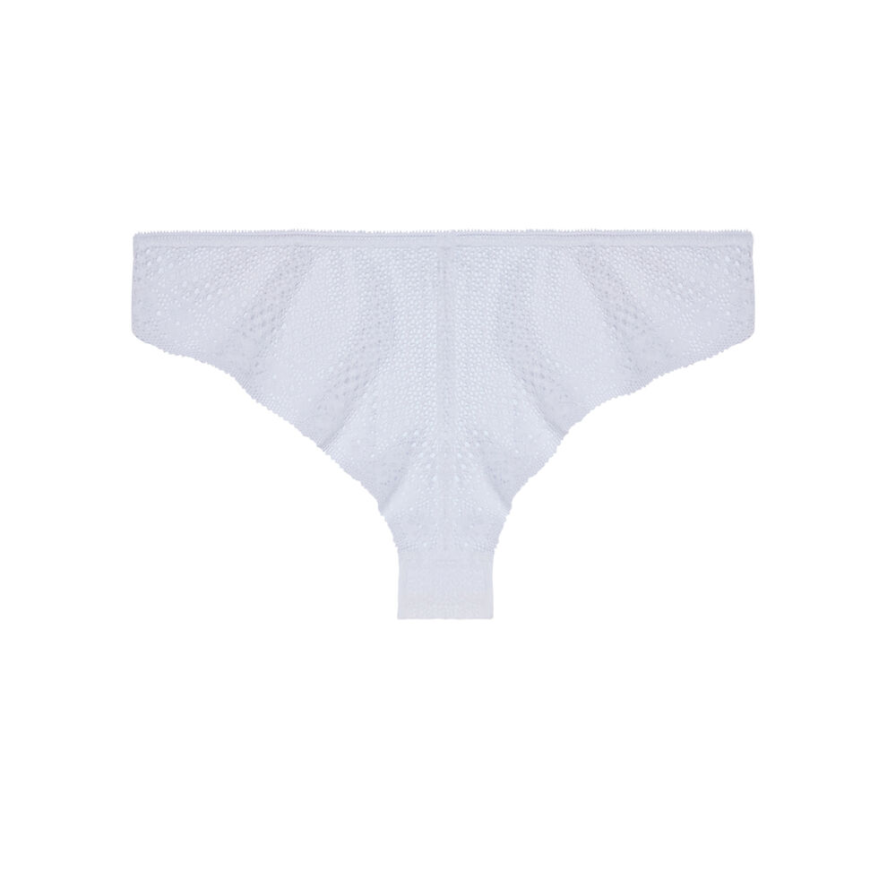 Braguita brasileña de encaje - blanco blanco.