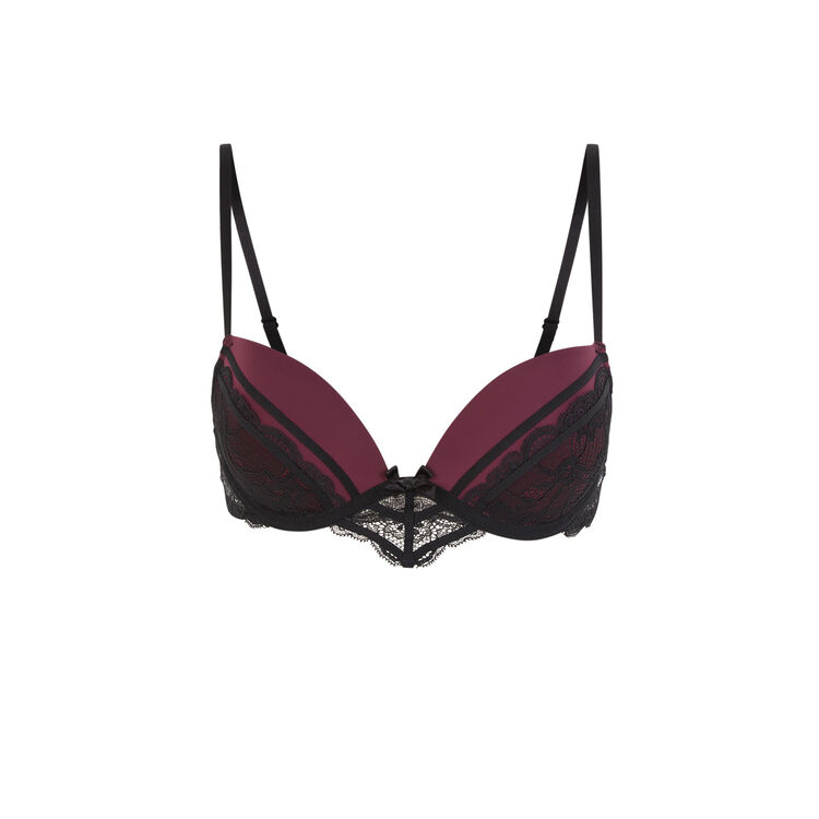 Sujetador push-up burdeos princiz Sujetador push-up burdeos princiz;