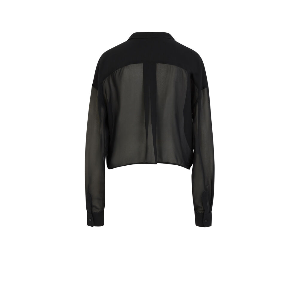 Camisa semitransparente - negra negro.