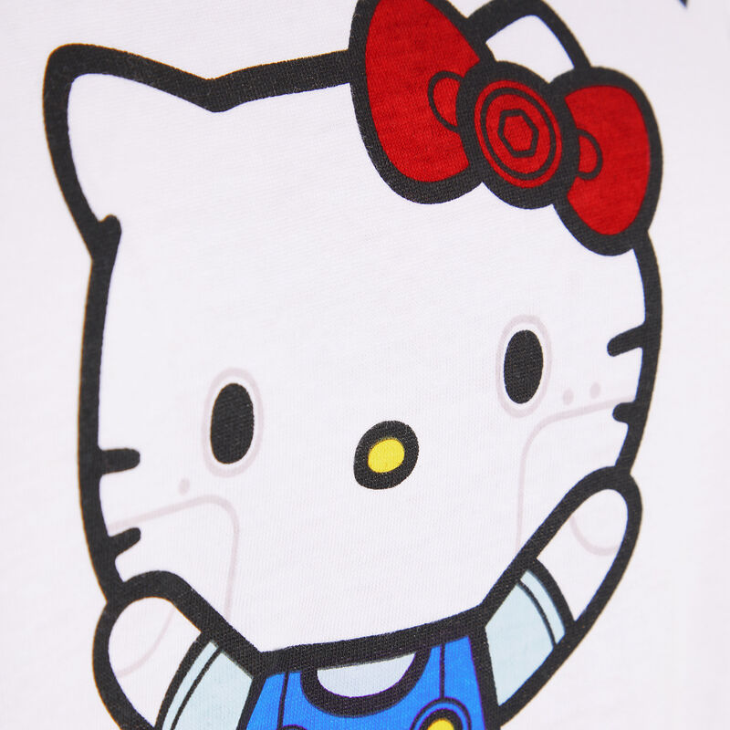 Camiseta manga corta con estampado hello kitty jelokittiz blanc.