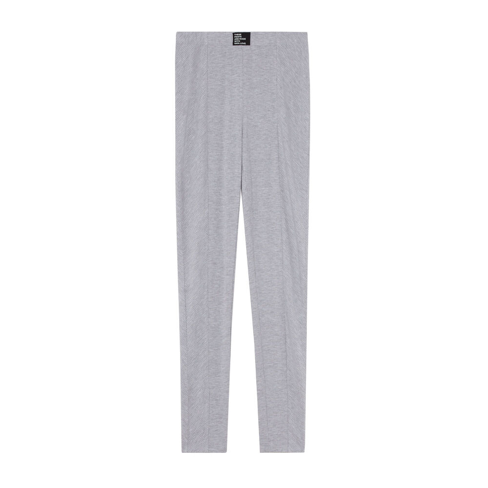 Leggings cómodos con mensaje 100 % love - gris claro gris.