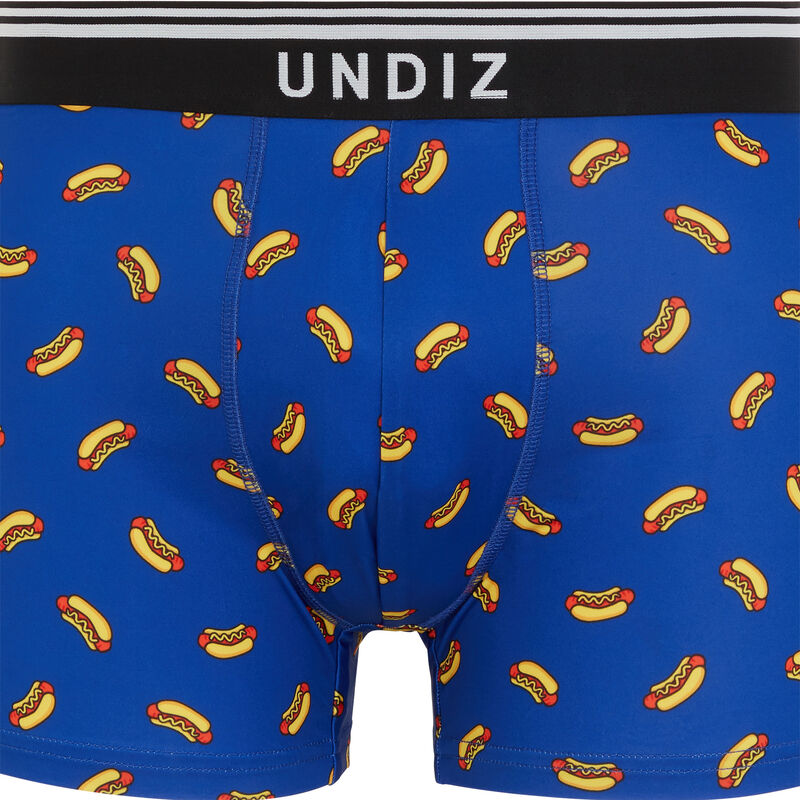 Bóxer con estampado de hot dog - azul Bóxer con estampado de hot dog - azul;