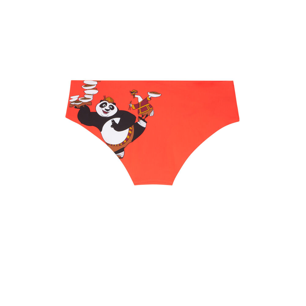 Braguita culotte de microfibra kung fu panda - naranja naranja.