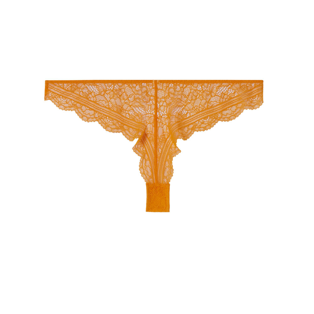 Braguita brasileña de encaje - mango naranja.
