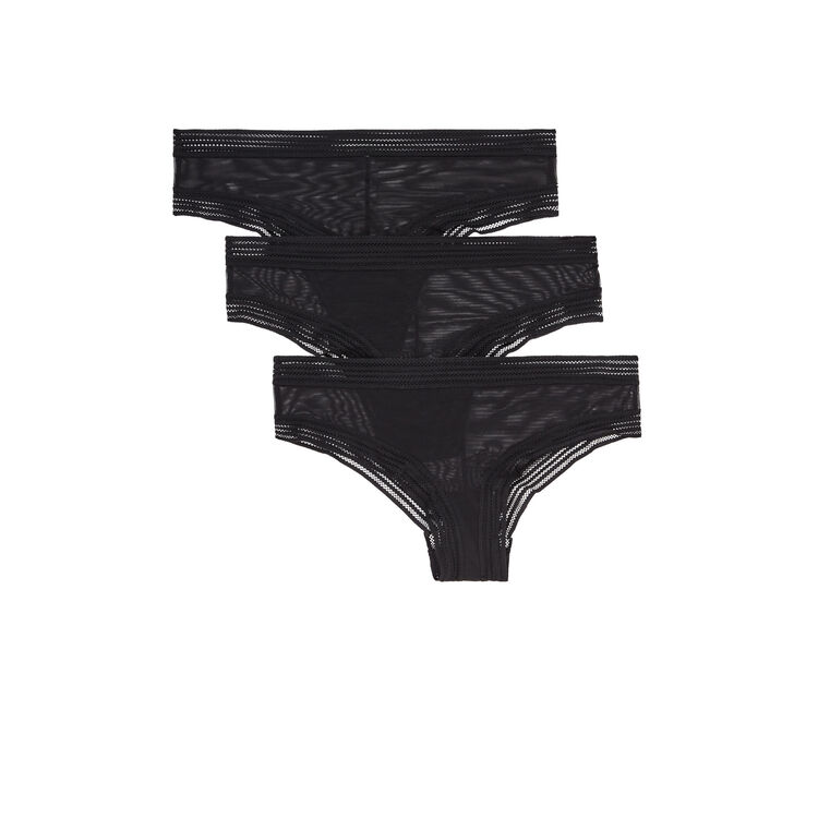 Juego de braguitas culotte negro Wafiz Juego de braguitas culotte negro Wafiz;