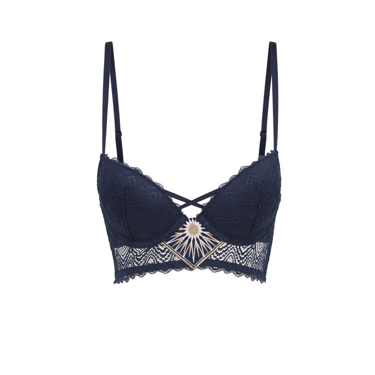 Sujetador corpiño push-up azul noche horoscopiz blue.