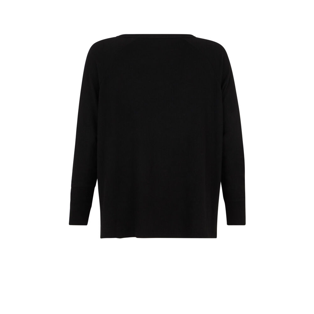 Top de manga larga - negro negro.