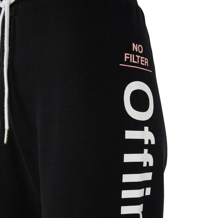 Pantalón de chándal de felpa offliniz negro.