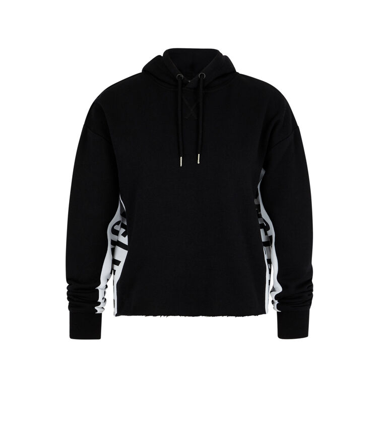 Sudadera con capucha y bandas laterales hellovibiz negro.