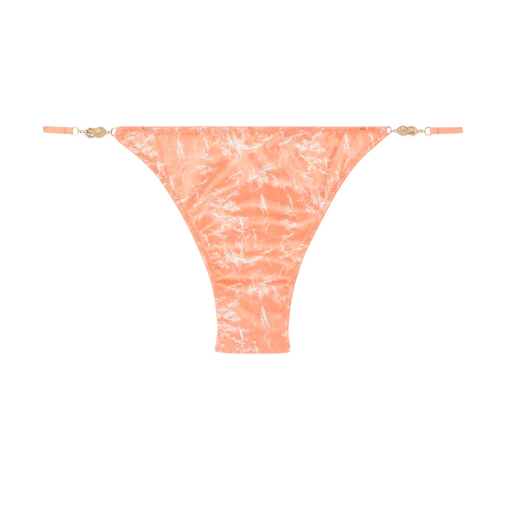Braguita brasileña con efecto de mármol y joya de piña - rosa rosa.