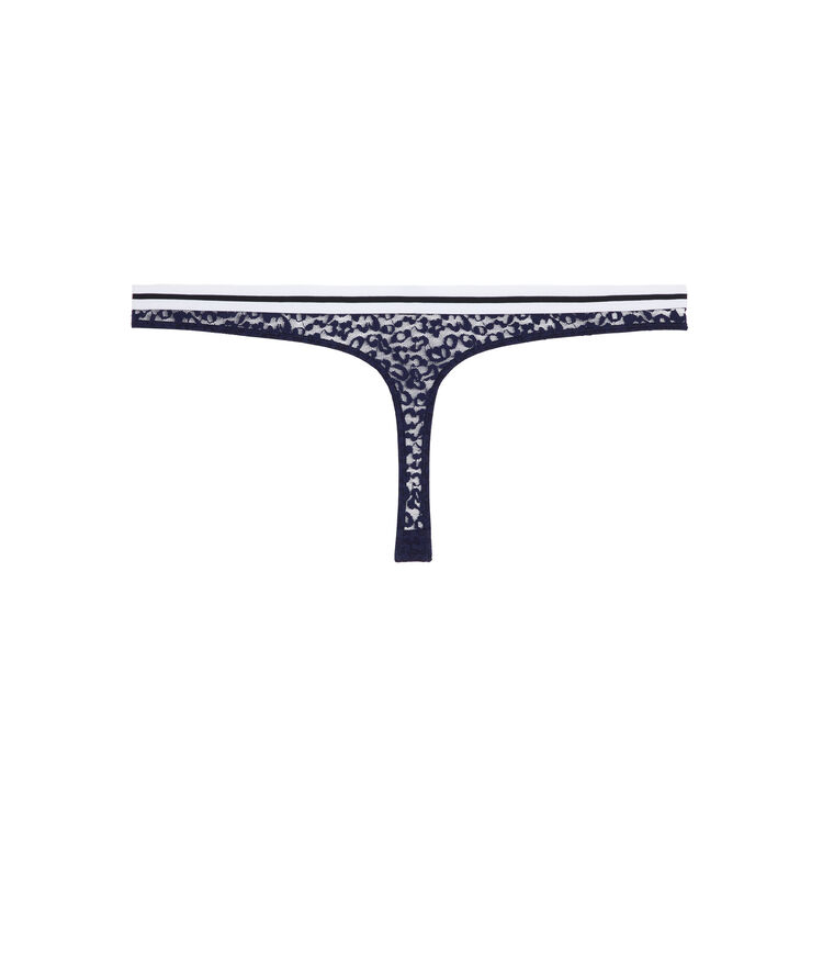 Tanga azul grisáceo leopiz azul.
