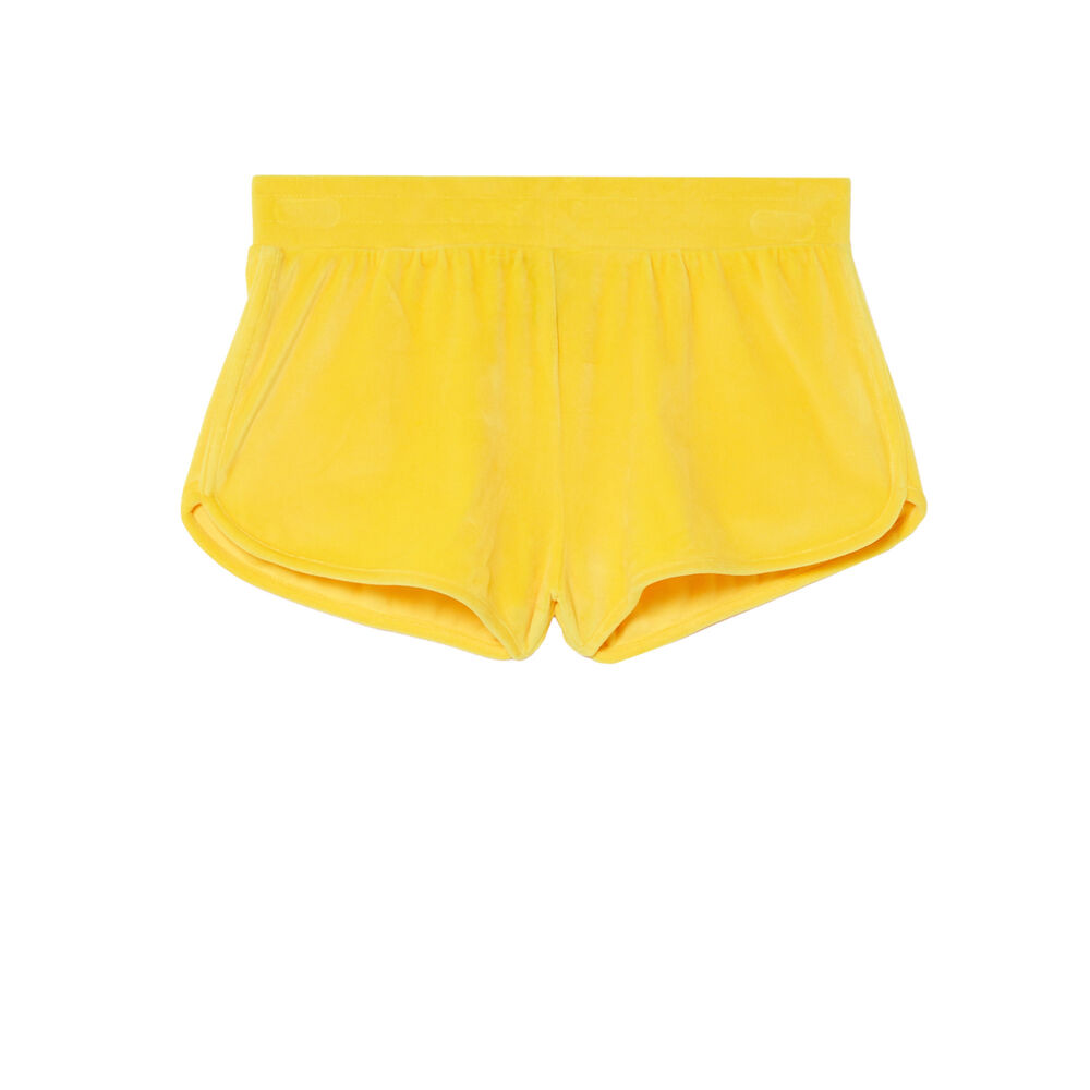 Shorts de terciopelo de pikachu - amarillo amarillo.