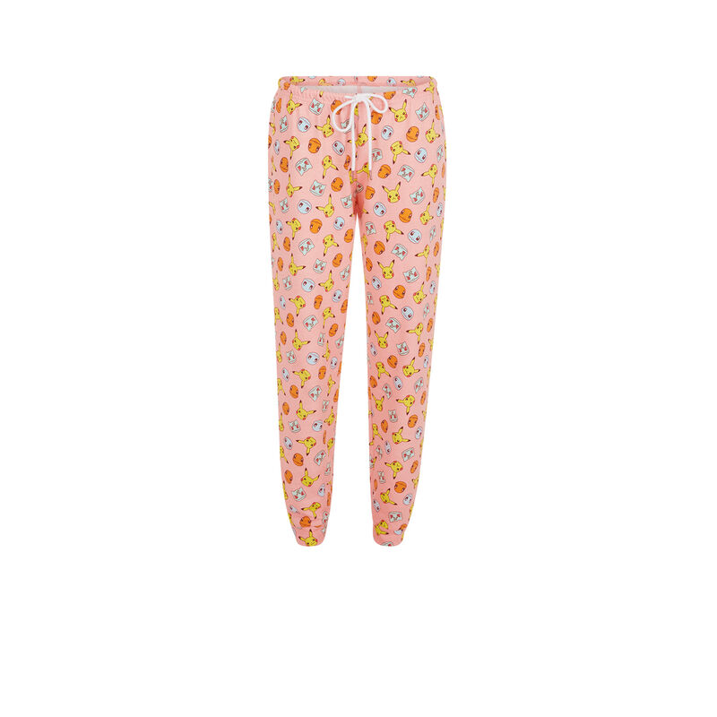 Pantalón con estampado de pokemon pickacutiz rosa.