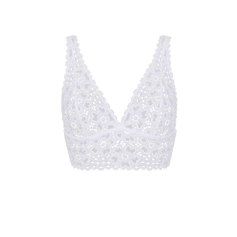 Sujetador brassière triangular de encaje blanco Evoliz Sujetador brassière triangular de encaje blanco Evoliz;