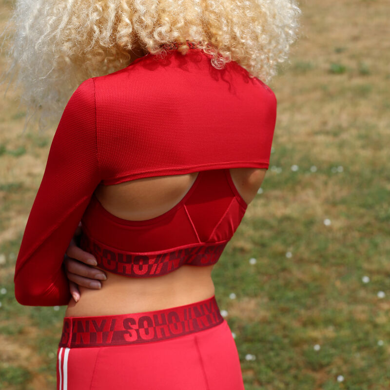 Brassière de sport micro - brique Brassière de sport micro - brique;