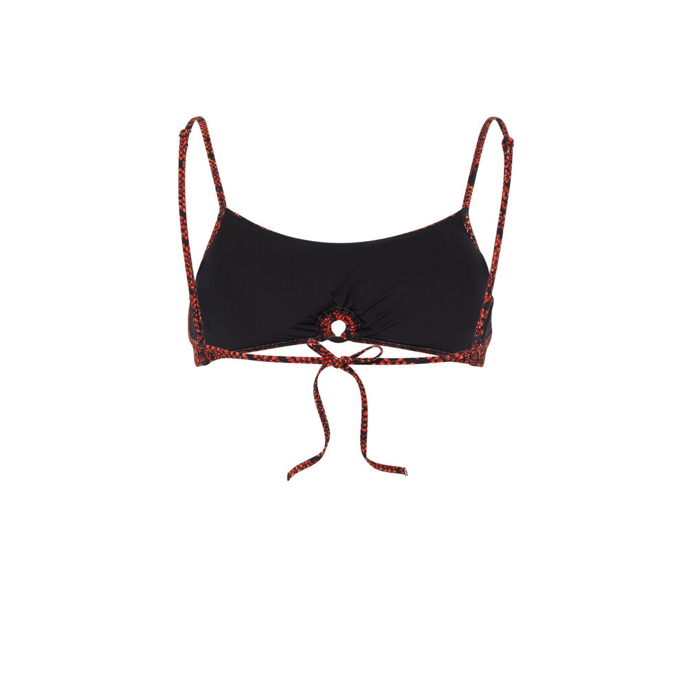 Parte de arriba de bikini sujetador - roja rojo.