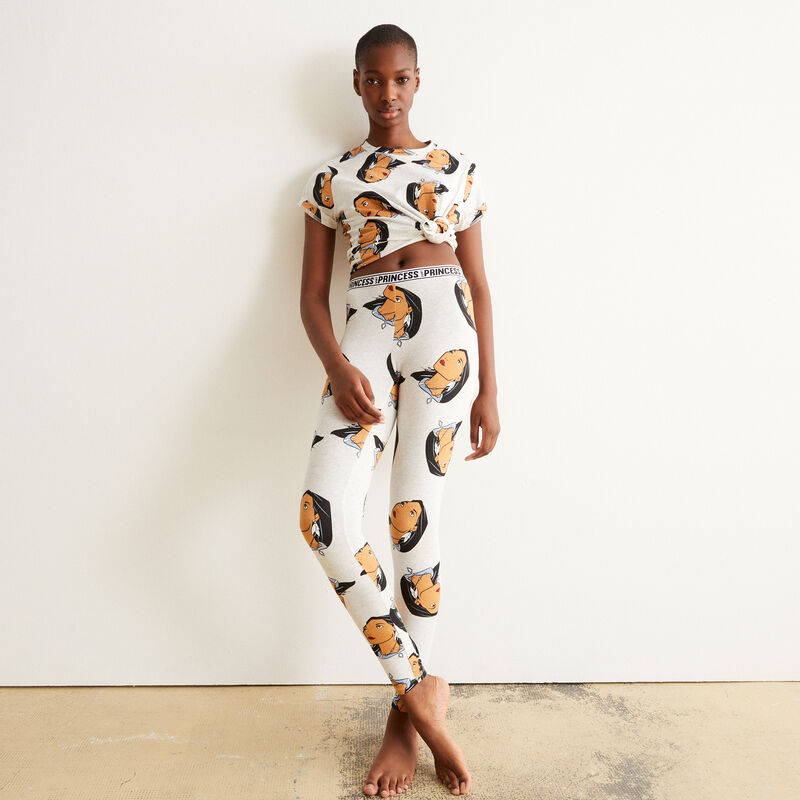 leggings con motivos de Pocahontas - crudo leggings con motivos de Pocahontas - crudo;