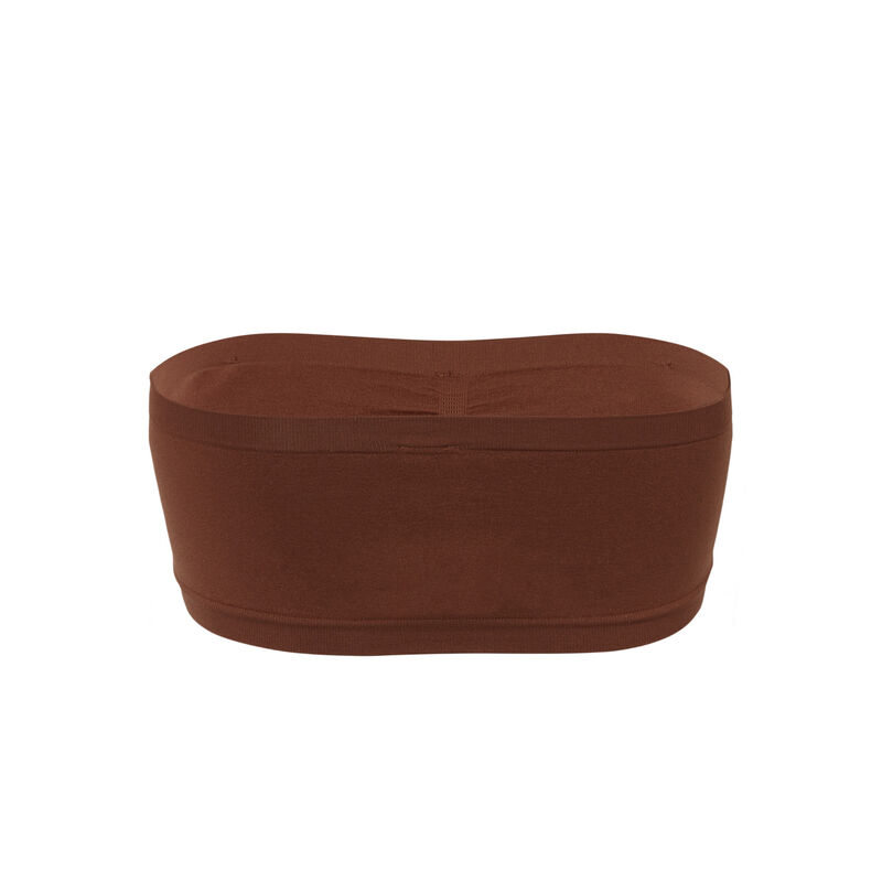 Sujetador bandeau liso - marrón Sujetador bandeau liso - marrón;