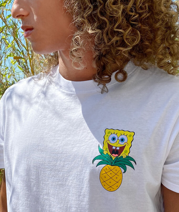 Camiseta de manga corta bob esponja - blanco blanco.