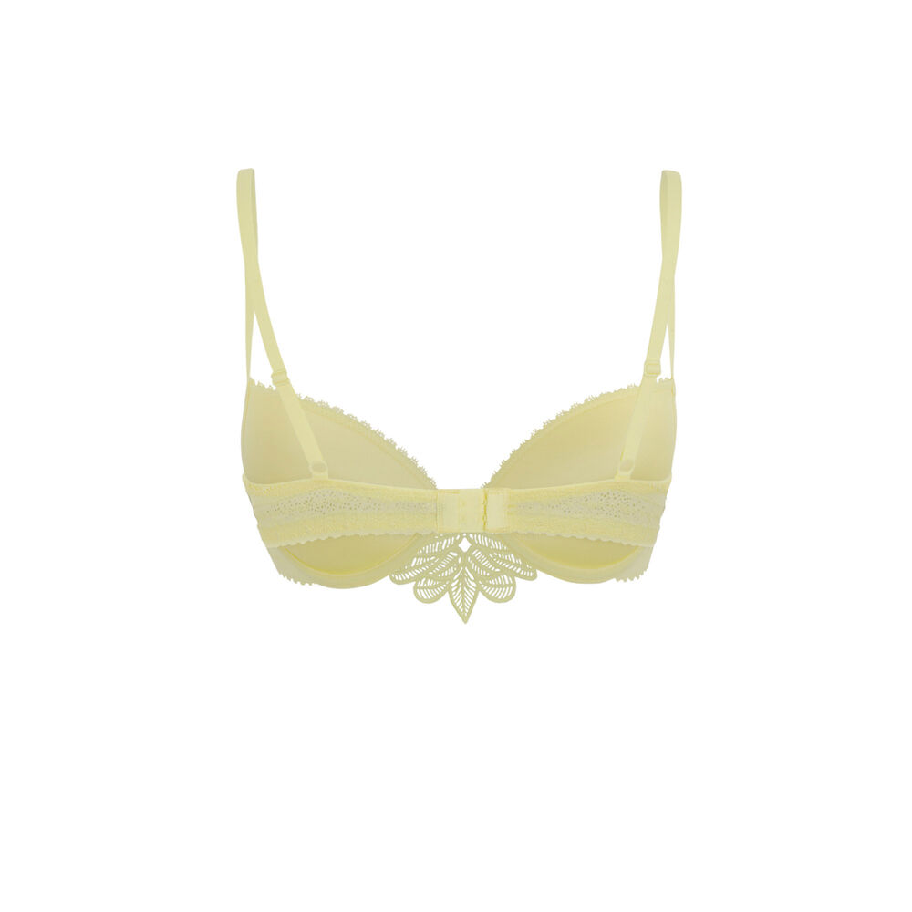 Sujetador push-up de encaje - amarillo amarillo.