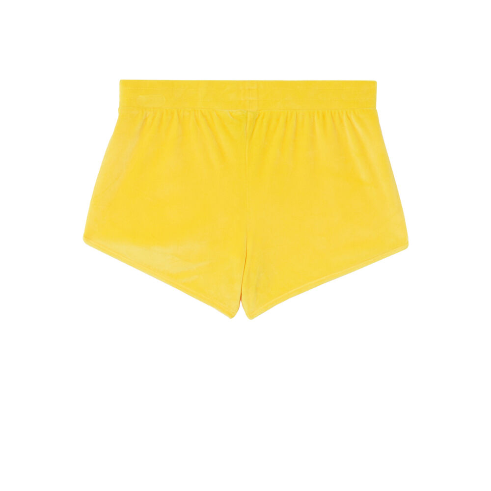 Shorts de terciopelo de pikachu - amarillo amarillo.