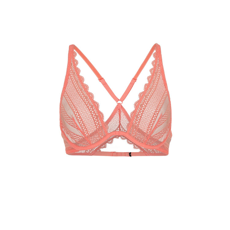 SUJETADOR DEPORTIVO CON AROS ROSA MELOCOTÓN LEILIZ SUJETADOR DEPORTIVO CON AROS ROSA MELOCOTÓN LEILIZ;