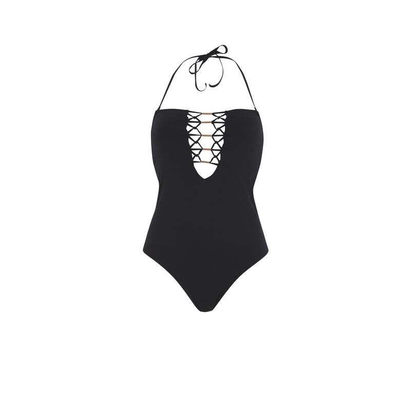Bañador de una pieza negro afrotubiz Bañador de una pieza negro afrotubiz;