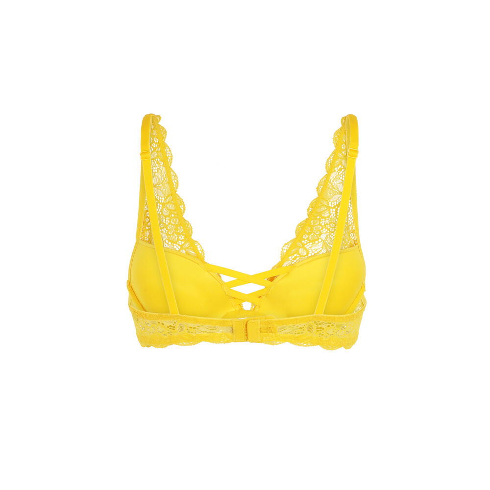 Sujetador push-up pañuelo de encaje - amarillo amarillo.