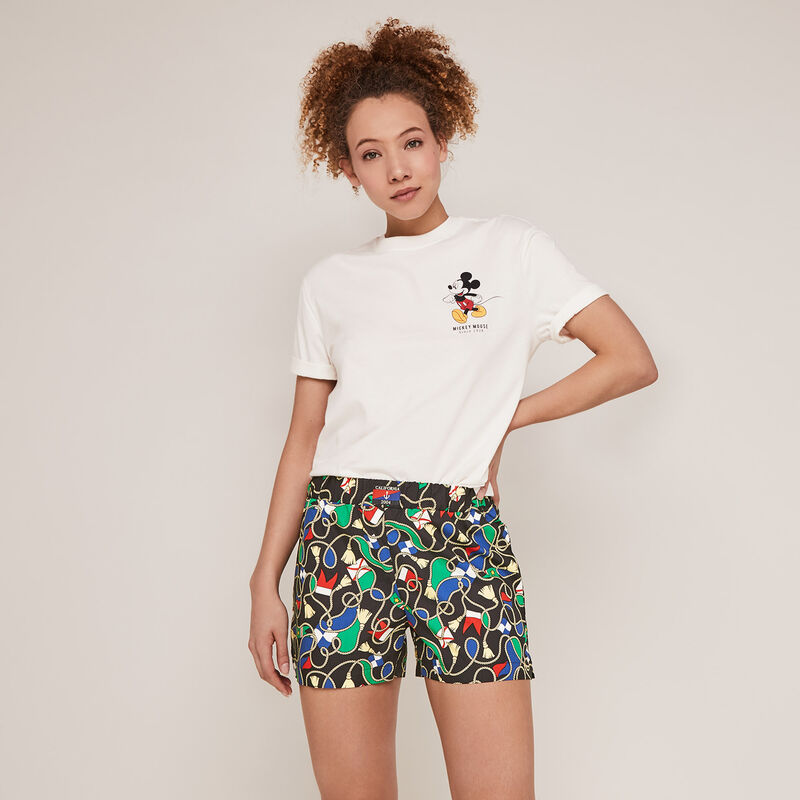Short con estampado de cadenas - azul marino Short con estampado de cadenas - azul marino;