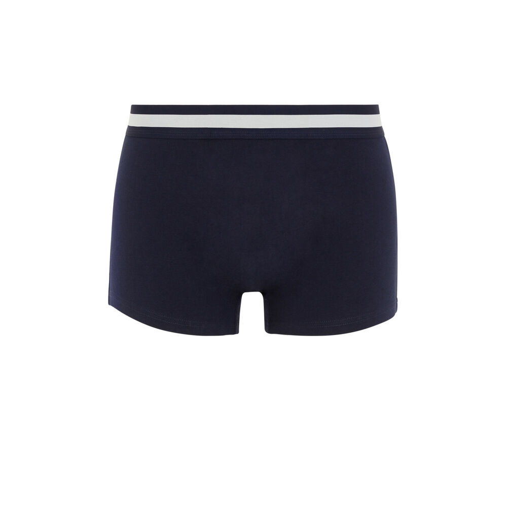 Bóxer de algodón liso - azul marino azul marino.