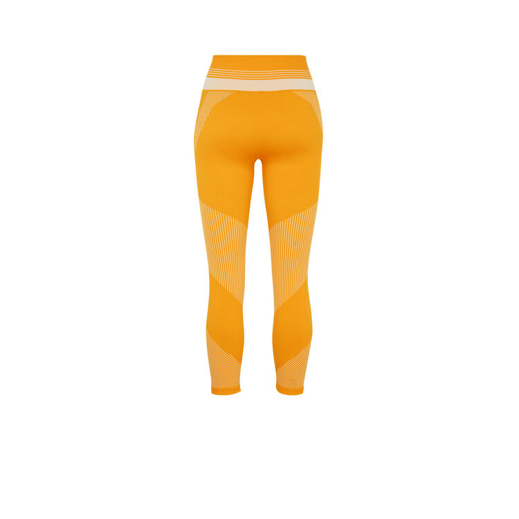 Leggings cortos deportivos sin costuras seamblockiz azafrán.