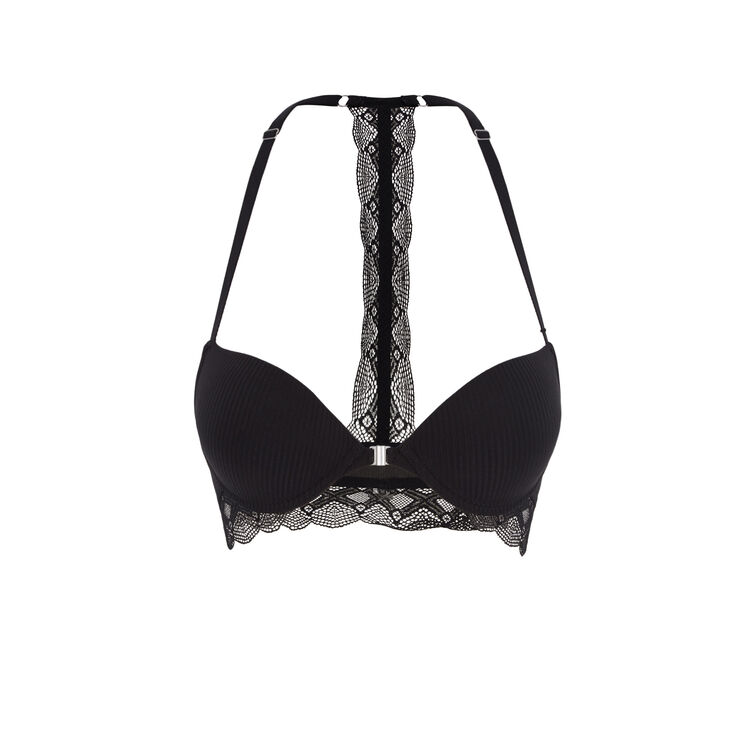 Sujetador push-up de color negro monoskiz Sujetador push-up de color negro monoskiz;