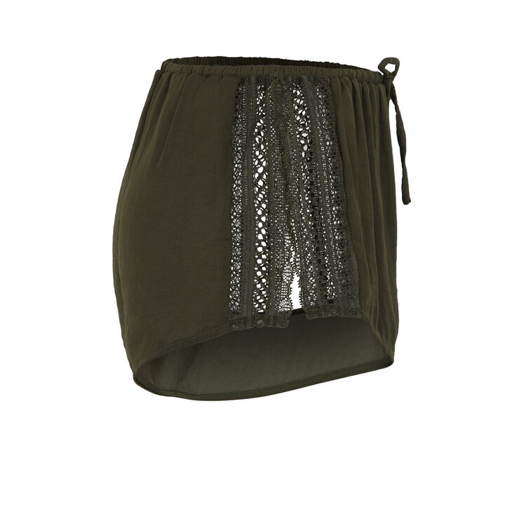 Pantalones cortos caquis bijoutiz laciz green.