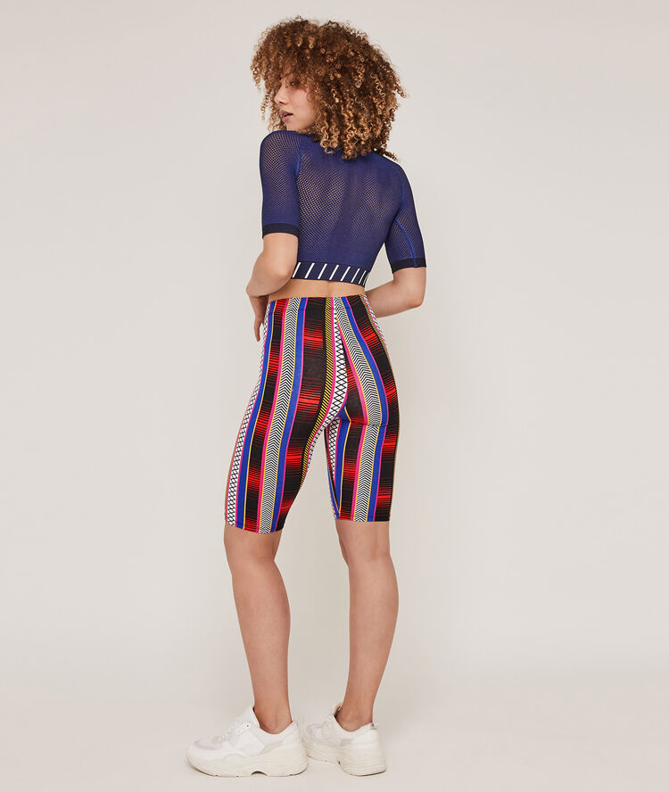 Crop top de sport mixsportiz bleu électrique.