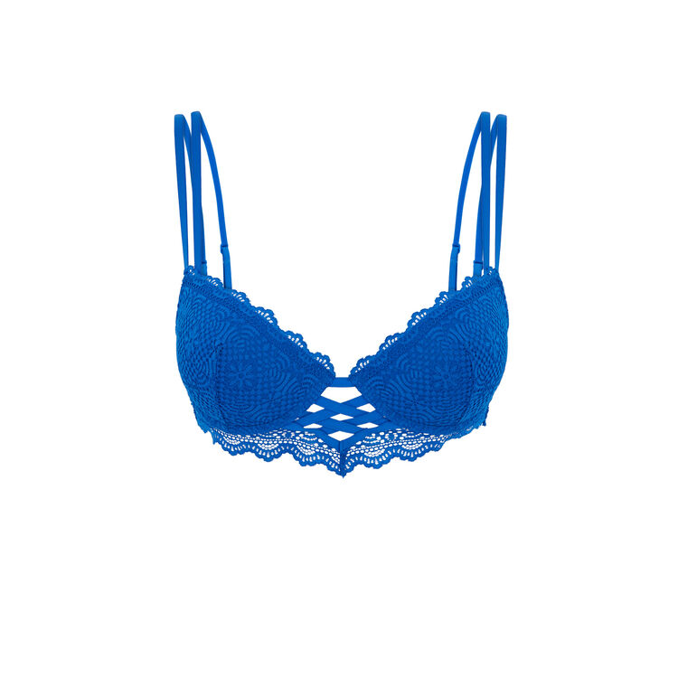 Sujetador corpiño push-up totoiz azul real.