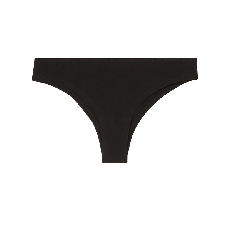 braguita brasileña lisa de algodón - negra braguita brasileña lisa de algodón - negra;