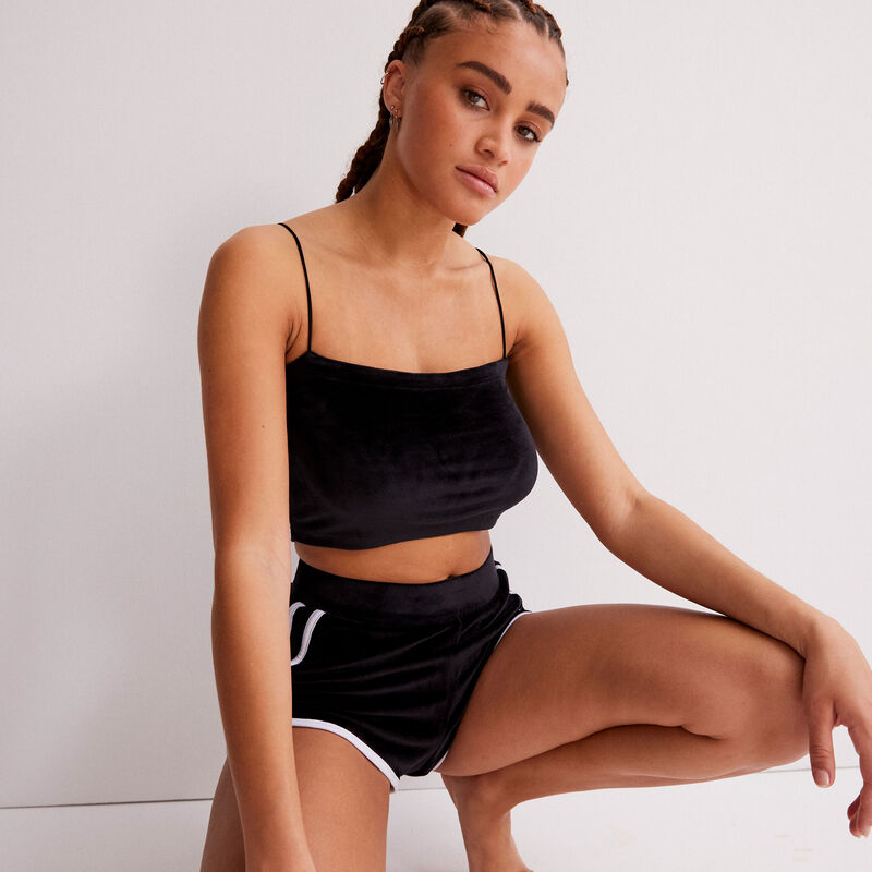 Shorts de terciopelo - negro Shorts de terciopelo - negro;