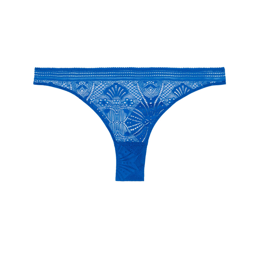 Braguita brasileña con detalles de lazos - azul azul.