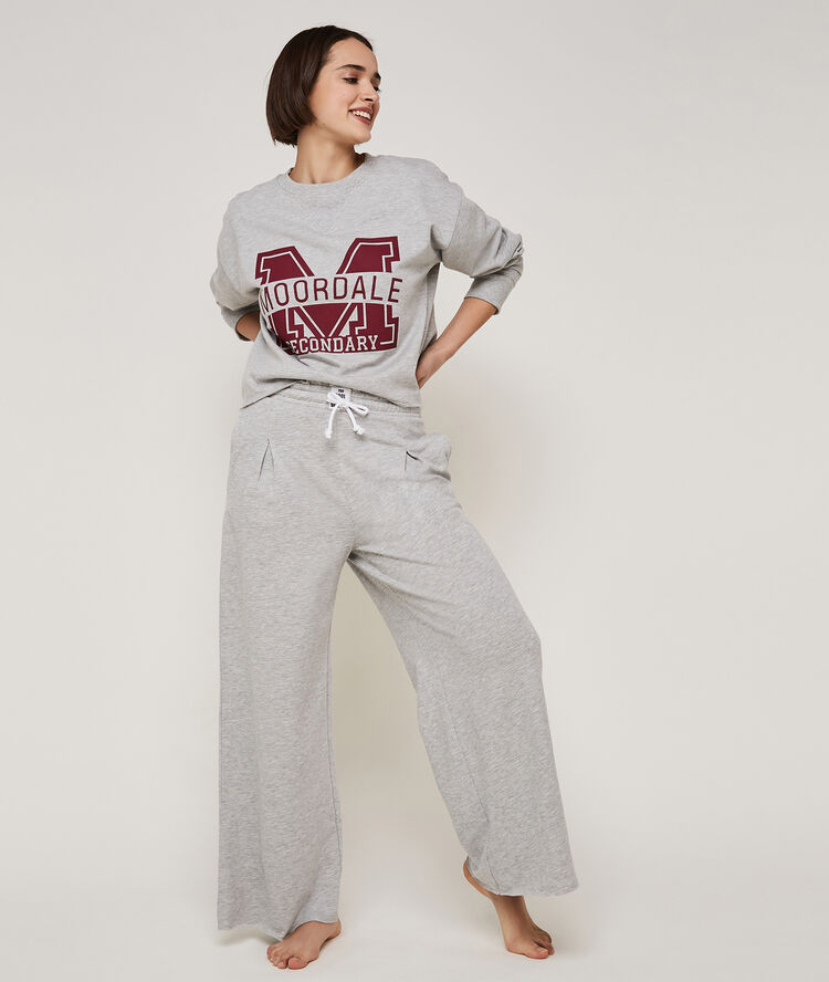 Sudadera con estampado sexeduciz gris.