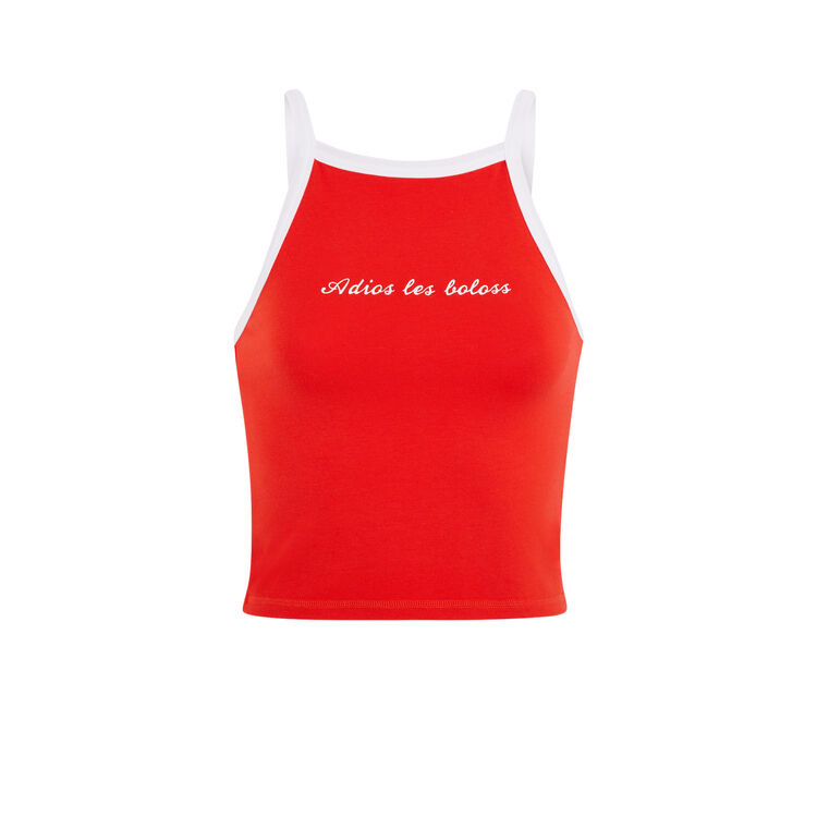 Top rojo calientiz rojo.
