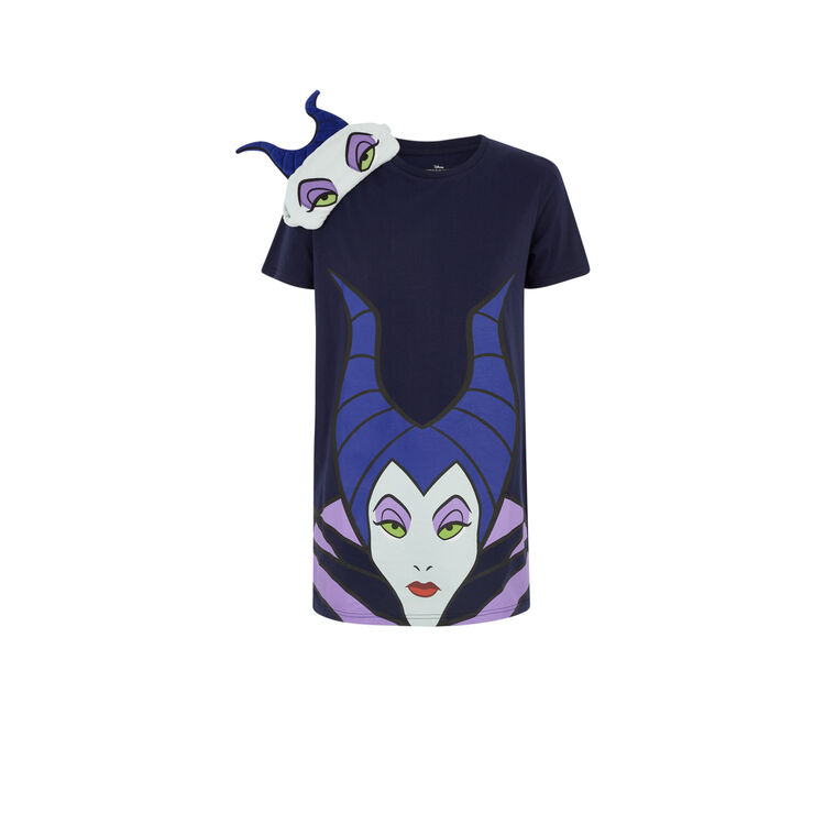 Conjunto de pijama y antifaz maléfique bleu marine.
