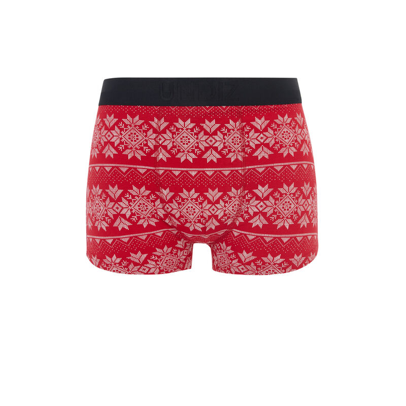 Bóxer de algodón con mensaje engnewtassagiz rojo.