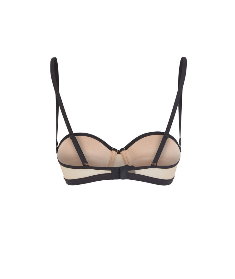 Sujetador bandeau push-up negro saturiz negro.