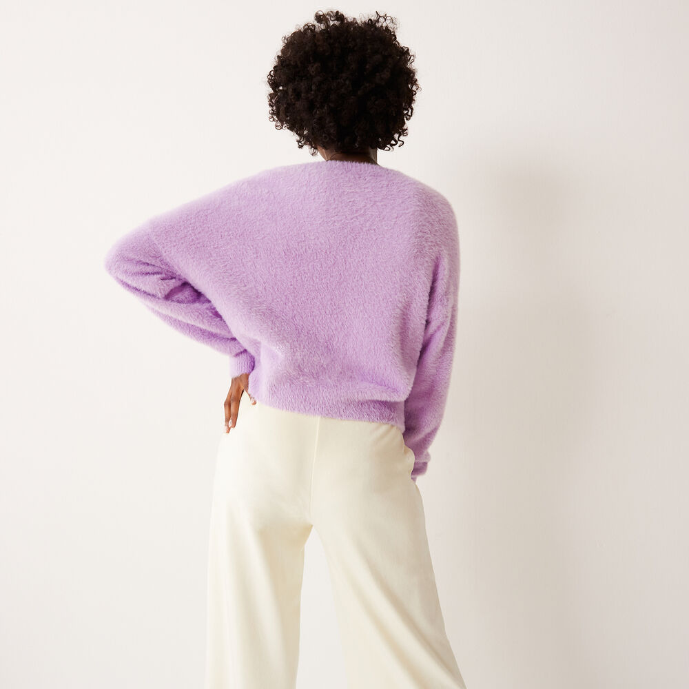 Cárdigan con botones - lila morado.