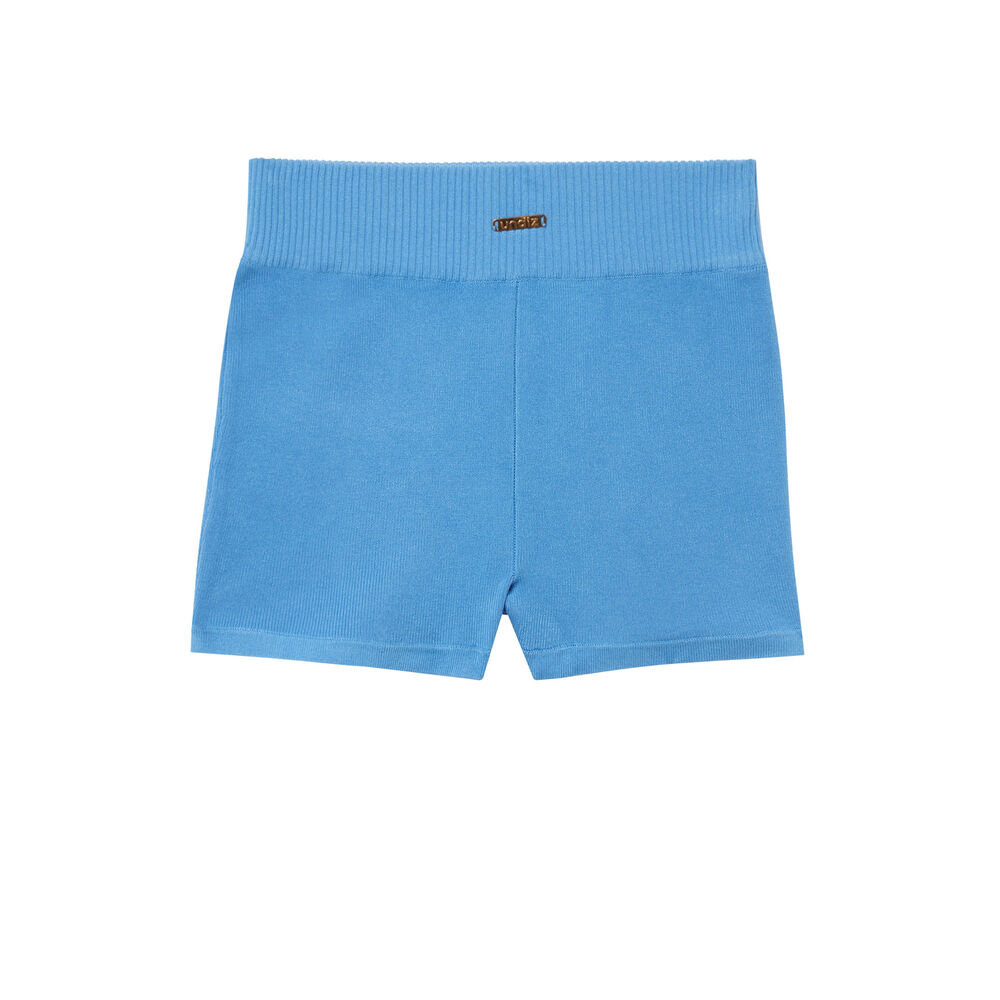 Pantalón corto ciclista de punto - azul azul.