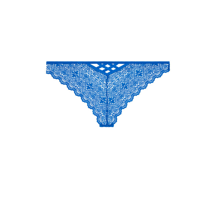 Braguita brasileña de encaje tomaliz azul real.