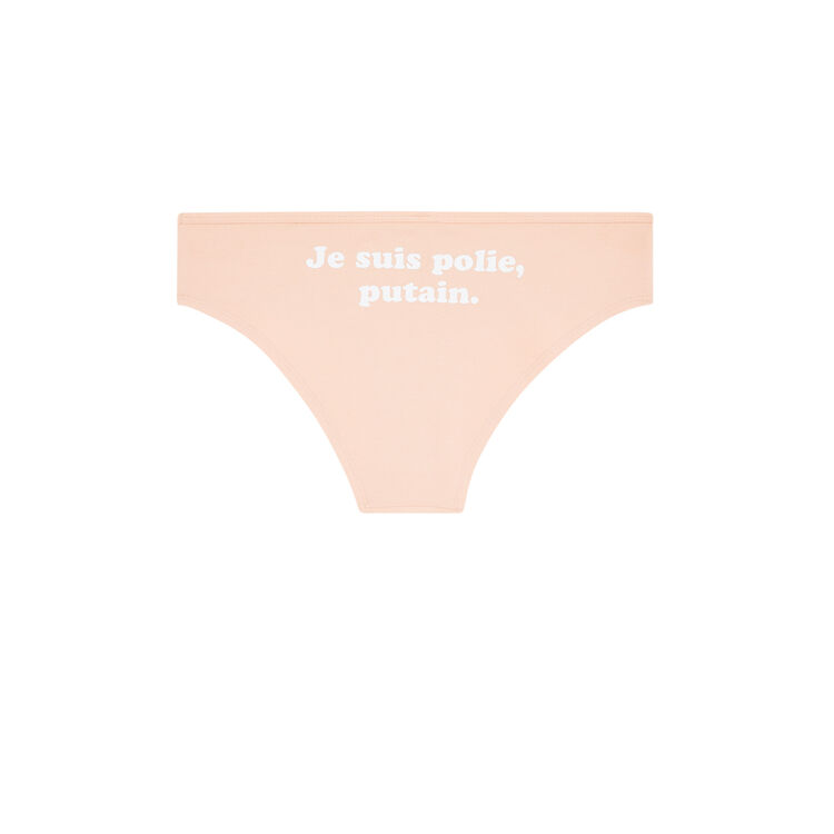 Braguita culotte de algodón ecológico con mensaje noproblemiz Braguita culotte de algodón ecológico con mensaje noproblemiz;