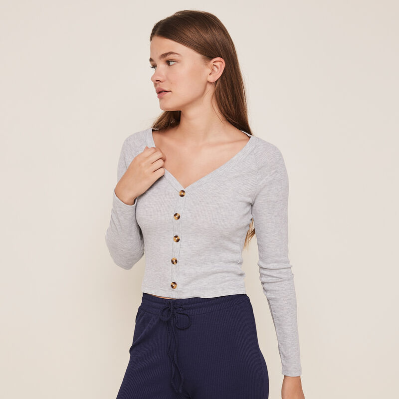 Top de manga larga liso sleevelongiz Top de manga larga liso sleevelongiz;